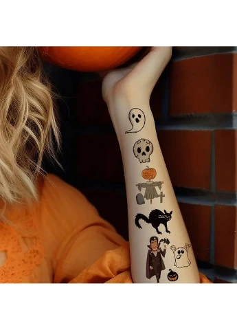 Набір дитячих тимчасових тату "Хелловін" kids-tatto-halloween-set-30 Fresh Tattoo (395307411)