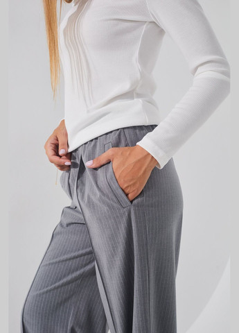 Брюки прямые с узором женские WBC02447 Серый shop (2000990763440) LAWA Класика прямі (361498804)
