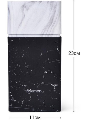 Колода-подставка для ножей marble, пластик Fissman (282589134)