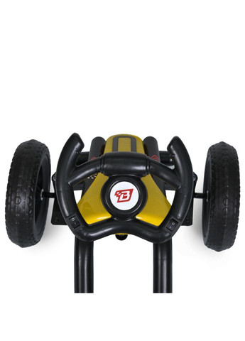 Педальная машинка для детей желтая до 25 кг транспорт для игры и активного отдыха велокарт Bambi (368757820)