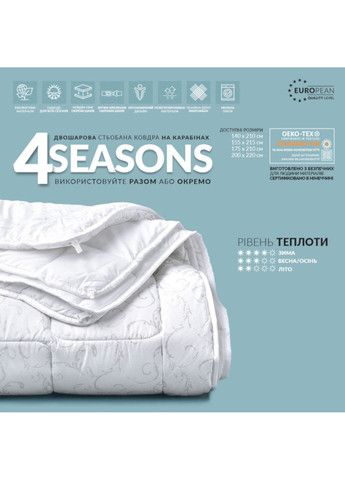 Одеяло "4 Сезона" 175х210 ЗИМА - ЛЕТО IDEIA (354815382)