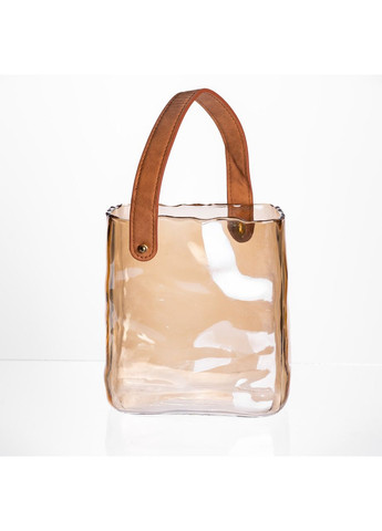 Стеклянная ваза сумочка с ручкой коричневая для цветов 2 л декор для интерьера цветочный горшок Yiwu (370432348)