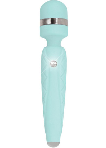 Розкішний вібромасажер PILLOW TALK - Cheeky Teal з кристалом Swarovski, плавне підвищення потужності No Brand (366879002)