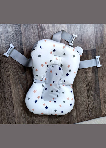 Матрасик для купання протиковзкий для дитячої ванночки білий з малюнком зірочки No Brand 5927 (329882419)