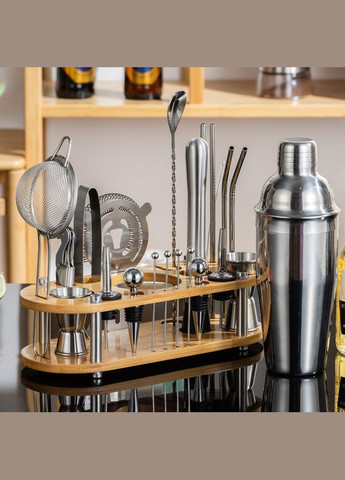 Набір для бара з 22 предметів із підставкою інвентар бармена 50 шт. Youchen МС-H18 (335365880)