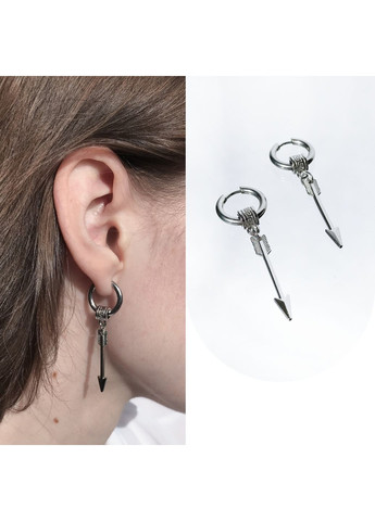 Сережка з підвіскою довгої стріли мінімалістична панк сережка-кільце корейська стиль унісекс для підлітка y2k гранж к-поп аніме No Brand (363264267)