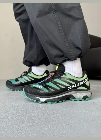 Зелені кросівки чоловічі salomon xt-4 og black green white lab | саломон хт-4 зелені демісезон No Brand