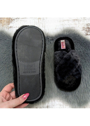 Темно-серые тапочки домашние Fashion