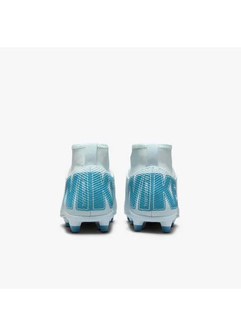 Голубые детские бутсы jr superfly 10 club fg/mg голубой Nike