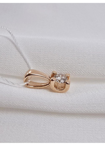 Золотий підвіс із діамантом, червоне золото 585 проби 3102574201-7п SOVA jewelry house (363840208)