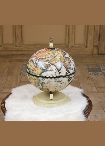 Глобус бар настільний Карта світу білий сфера 33 см (33002W) Гранд Презент (279624855)