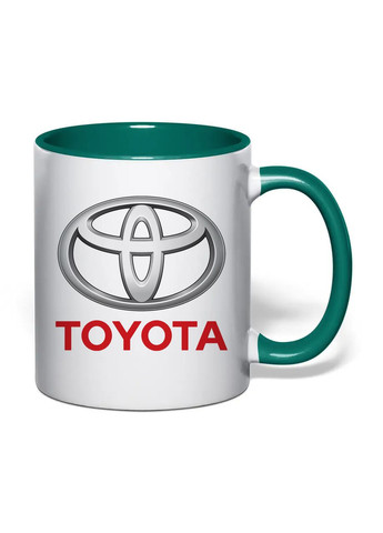 Чашка с печатью "Toyota" 330 мл (цвет тёмно-зеленый) (32601) No Brand (363867282)