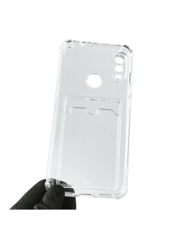 Чохол для Redmi Note 7 Pro з бронь кутами з кишенею для візиток карток k-pop на сяомі редмі нот 7 про прозорий Xiaomi (366023404)