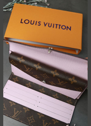 Жіночий гаманець коричневий + рожевий конверт великий No Brand (322464477)