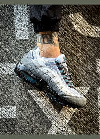 Сірі всесезон кросівки чоловічі nike air max 95 baltic blue gray | найк аір макс 95 сірі No Brand