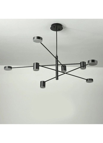 Люстра светодиодная потолочная LED светильник для квартиры на потолок лэд 26862 Черный 40-90х102х102 см. Sunnysky (324396608)