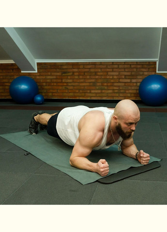 Дорожній спортивний рушник 60х120 з мікрофібри з чохлом Сірий Love You однотонний сірий