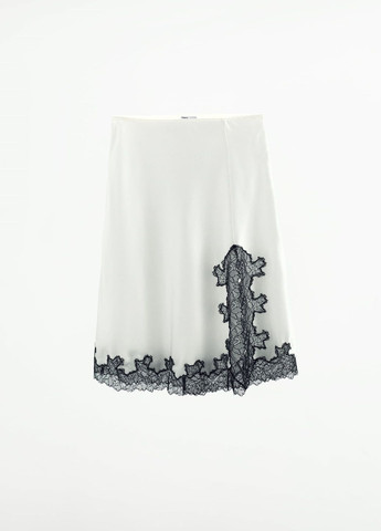 Черно-белая домашний цветочной расцветки юбка Zara