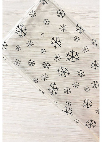 Прозорий чохол на iPhone 16 Pro Max Фон Сніжинки (принт 204) Creative (362968577)