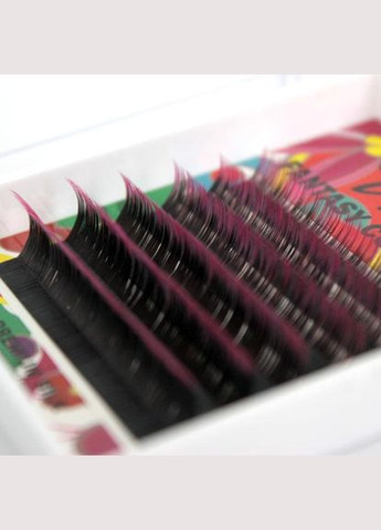 Двоколірні вії Чорний/Малиновий Fantasy Collection товщина 0,10 вигин З мікс 8-13 VIVIENNE (314932686)