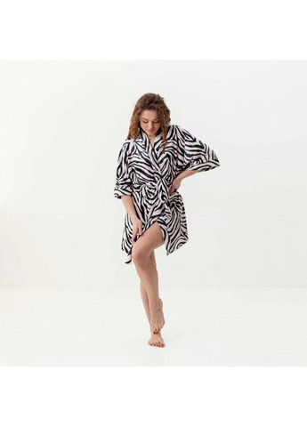 Халат жіночий із плюшевого велюру Зебра 3409_L 15921 L Fashion (296911372)