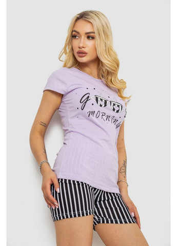 Сиреневая женская пижама с принтом, 243r3253 Ager