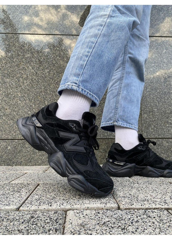 Чорні Зимовий кросівки чоловічі new balance 9060 black нью беланс 9060 No Brand