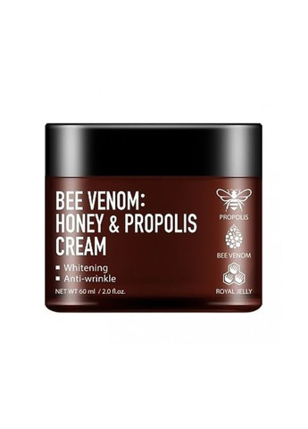 Крем для обличчя з бджолиною отрутою медом та прополісом Bee Venom Honey & Propolis Cream 60 мл Fortheskin (289134846)