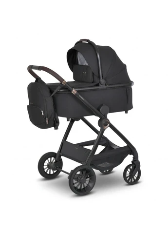 Дитяча коляска 2 в 1 ME 1183 Black з люлькою та прогулянковим блоком, до 22 кг, чорна El Camino (389194204)