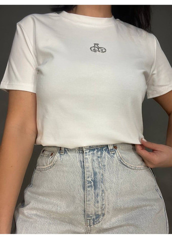 Футболка женская A-N 911-20 средняя длина вишня камушки one size No Brand - (318828257)