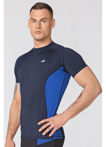 Темно-синяя мужская компрессионная спортивная футболка Radical
