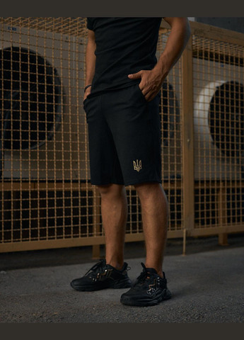 Шорты мужские трикотажные «Тризуб» черные Intruder (359381273)