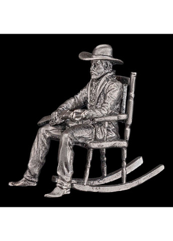 Статуэтка Бандит в кресле-качели 6,5 см из металла и олова, коллекционная, антиквариат, подарок коллекционеру Artfactory (361860090)