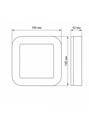 LED светильник ART IP65 квадратный 15W 5000K Videx (366298502)