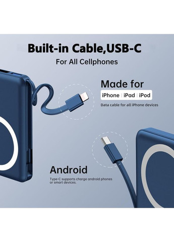 Повербанк Yiisonger KT-D011 MagSafe 10000mAh 18W Black Hoco (372177634)