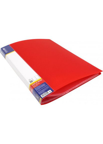 Папка з 20-ма файлами А4 червона (24) E30602-03 ECONOMIX (322499710)