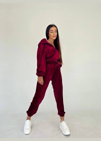 Костюм женский тройка велюровые джогеры, топ и кофта Adelante (316513773)