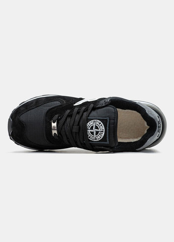 Чорні Зимовий кросівки зимові чоловічі New Balance 579 x Stone Island black fur | Нью Беланс 574 з хутром