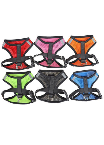 Шлейка для собак с поводком Pet Style "Сетка" Оранжевая L No Brand - (323231900)