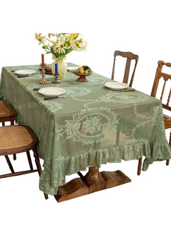 Скатертина мереживна Malva 1.4х2.4м зелена Мальва (307827173)
