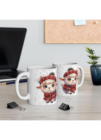 Чашка з принтом "Різдвяне ягнятко" No Brand (368671374)