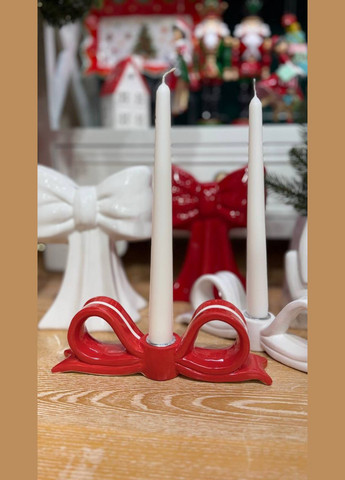 Подсвечник (свеча 23мм) керамический Бант 21*4*7см Deco (341484064)