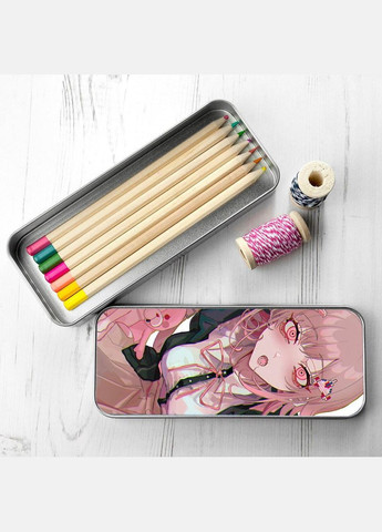 Пенал шкільний для хлопчика та дівчинки металевий Аніме Дангаромпа #011 7*18 см Silver No Brand (309154347)