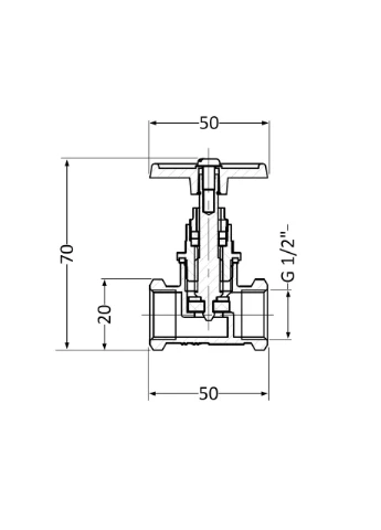 Вентиль латунный SD 15х1/2" ВР (YA) Thermo Alliance (397091823)