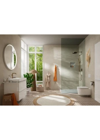 Верхній душ PULSIFY, бронза/сатин, настінний Hansgrohe (401885258)