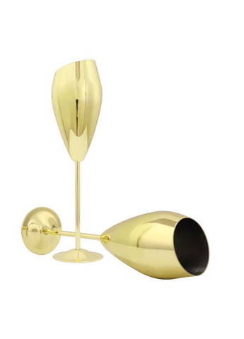 Келих для шампанського Martin 215 мл золото кольору із нержавіючої сталі REMY-DECOR (266138072)