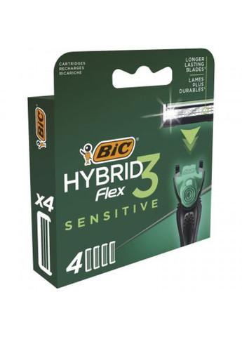 Змінні касети (3086123644878) Bic flex 3 hybrid sensitive 4 шт. (268142588)