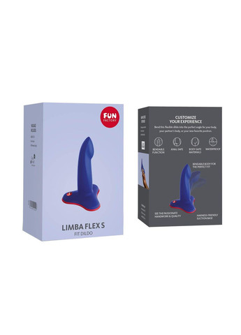 Фалоїмітатор LIMBA FLEX S, синій, гнучкий, з ефектом пам'яті, підходить для точки G Fun Factory (314808126)