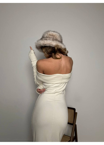 Молочна ділова, кежуал сукня No Brand однотонна