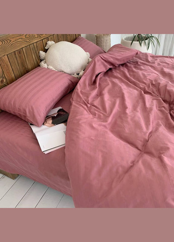 Семейный КПБ микро страйп сатин "Чайная роза" (145х210, 70х70) Glav Textile (297365356)